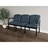 Weston Waiting Reception 3 Seat Tandem Seating Wood Frame No Center Arms