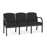 Weston Waiting Reception 3 Seat Tandem Seating Wood Frame No Center Arms
