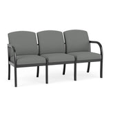 Weston Waiting Reception 3 Seat Tandem Seating Wood Frame No Center Arms