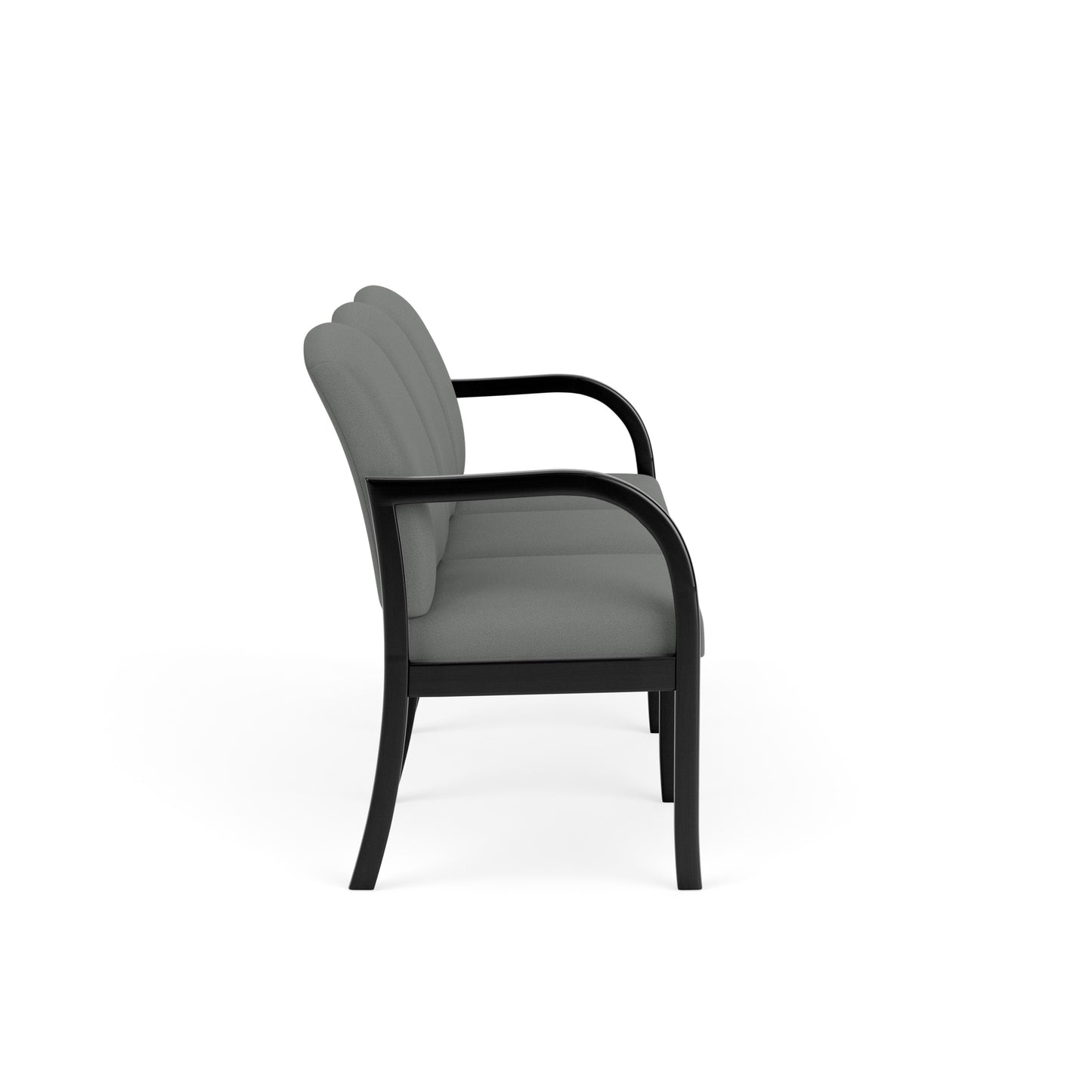 Weston Waiting Reception 3 Seat Tandem Seating Wood Frame No Center Arms