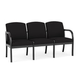 Weston Waiting Reception 3 Seat Tandem Seating Wood Frame No Center Arms
