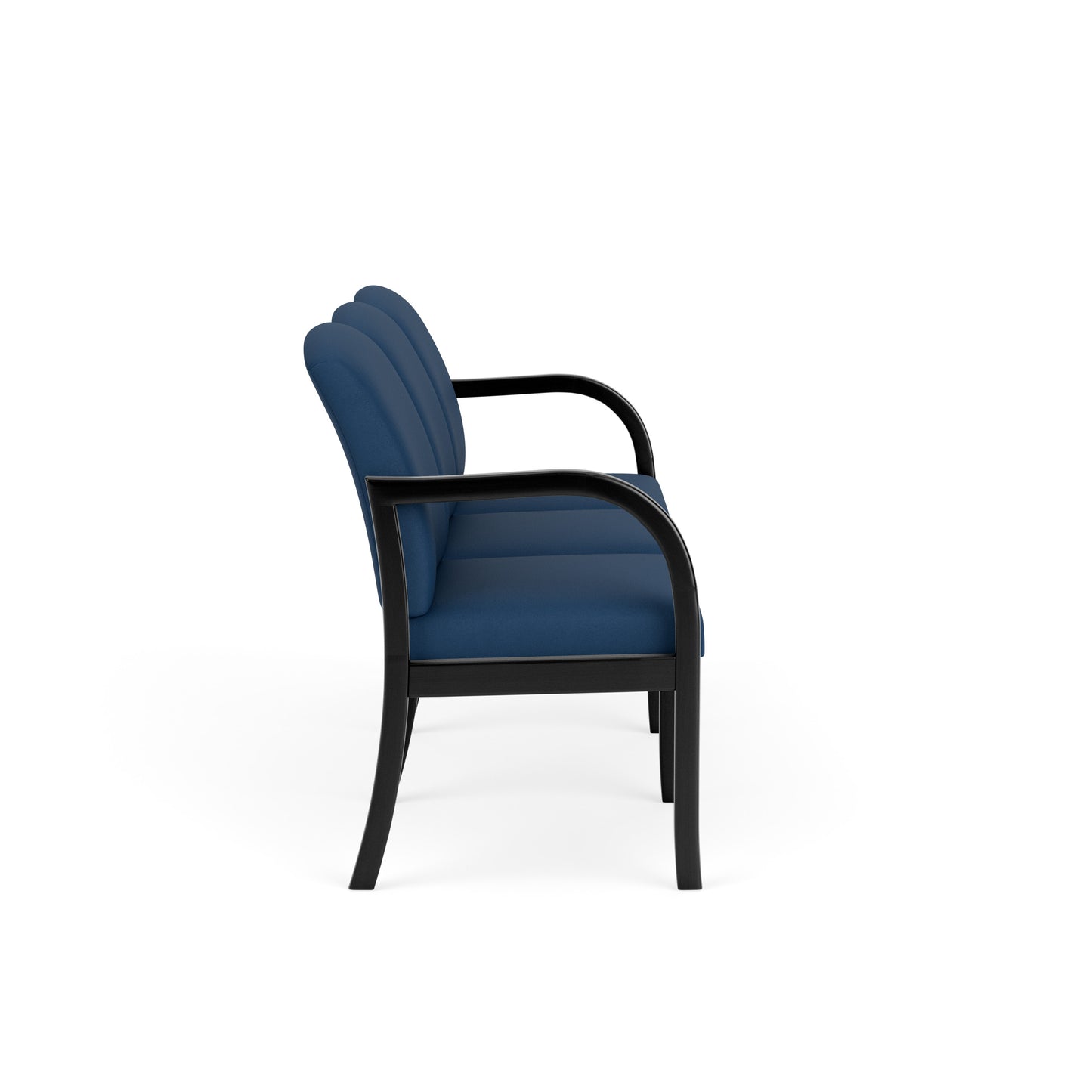 Weston Waiting Reception 3 Seat Tandem Seating Wood Frame No Center Arms