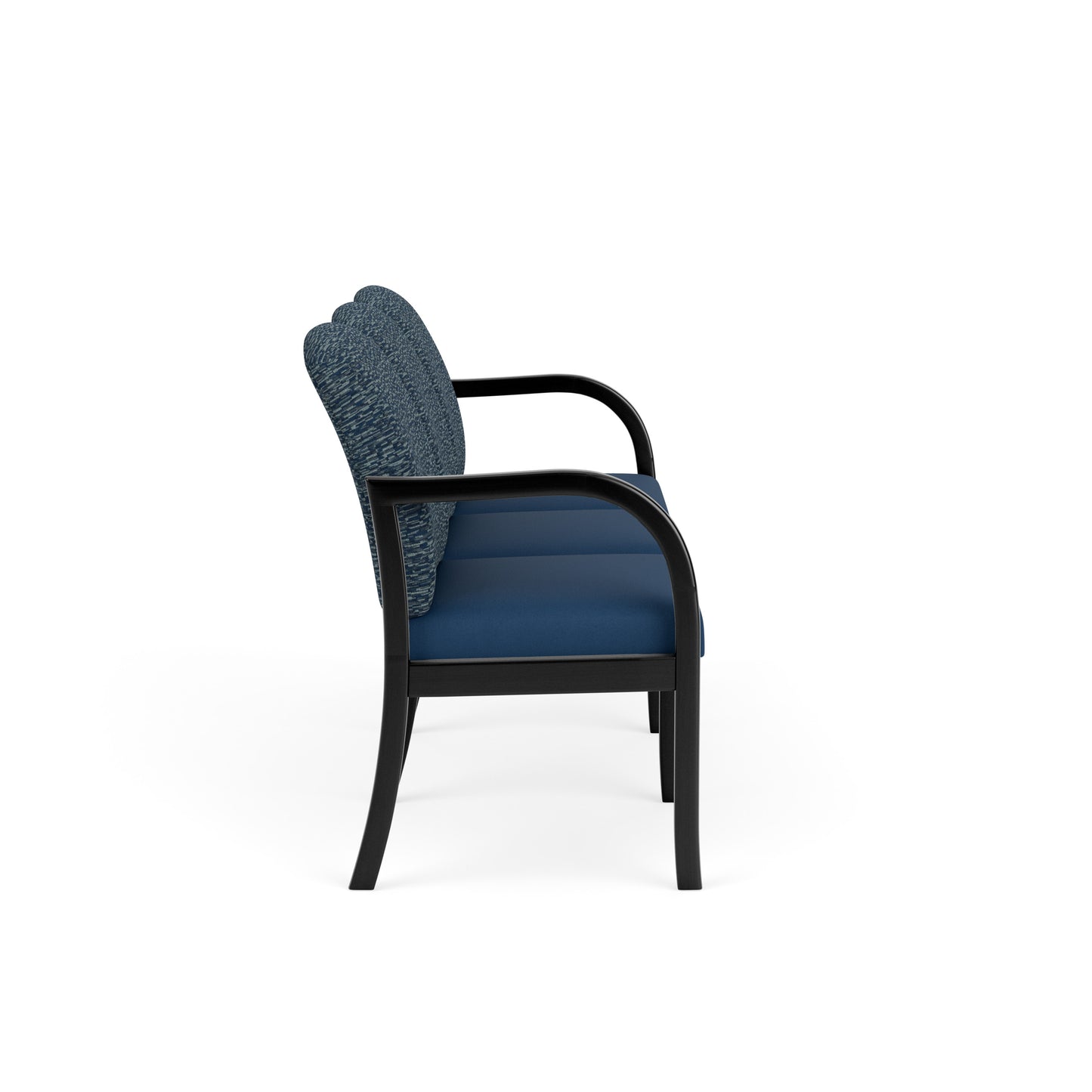 Weston Waiting Reception 3 Seat Tandem Seating Wood Frame No Center Arms