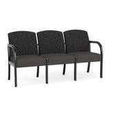 Weston Waiting Reception 3 Seat Tandem Seating Wood Frame No Center Arms
