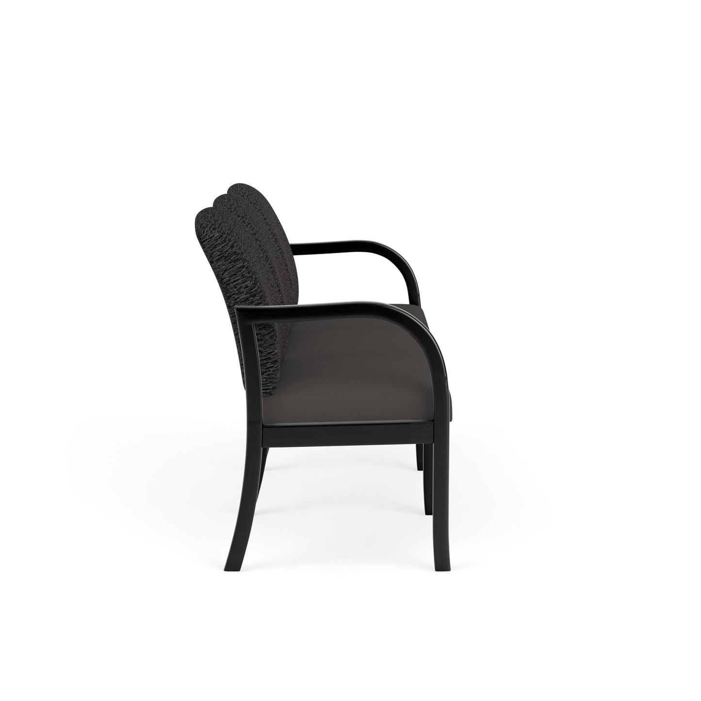 Weston Waiting Reception 3 Seat Tandem Seating Wood Frame No Center Arms