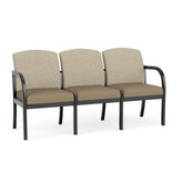 Weston Waiting Reception 3 Seat Tandem Seating Wood Frame No Center Arms