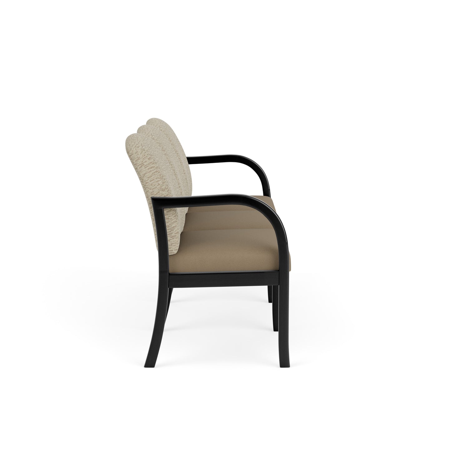 Weston Waiting Reception 3 Seat Tandem Seating Wood Frame No Center Arms