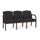 Weston Waiting Reception 3 Seat Tandem Seating Wood Frame No Center Arms