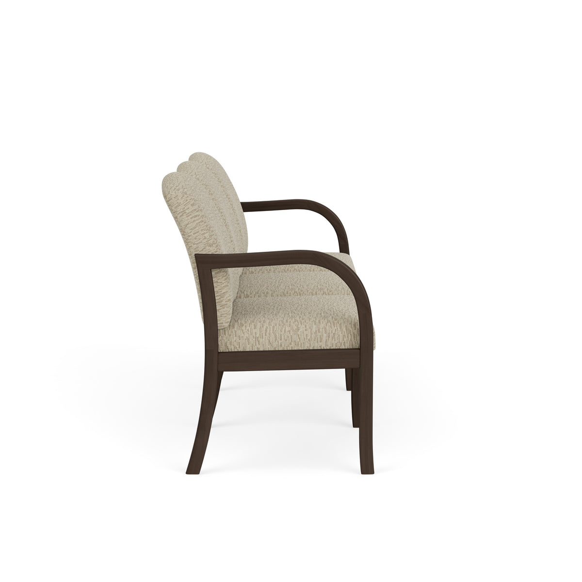 Weston Waiting Reception 3 Seat Tandem Seating Wood Frame No Center Arms