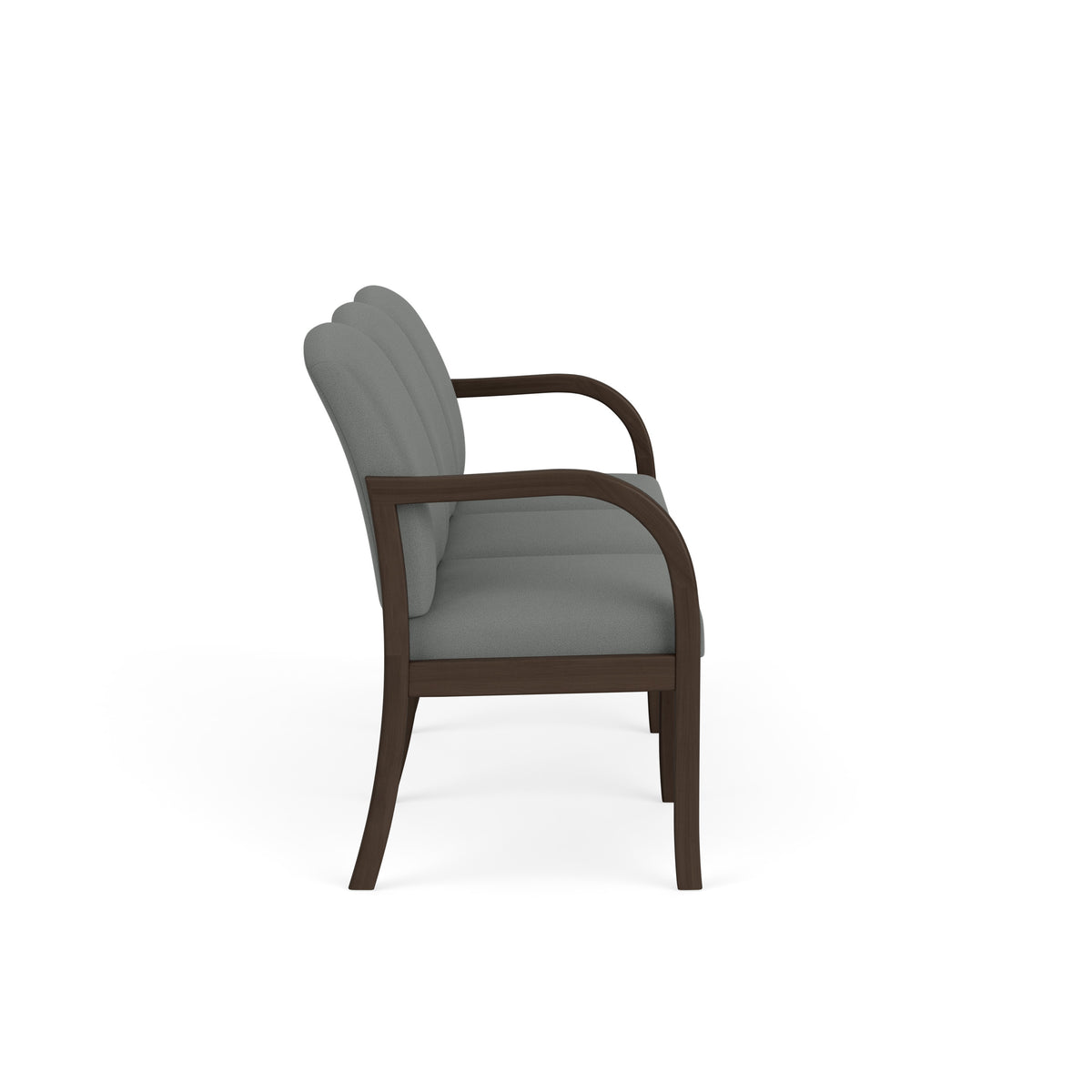 Weston Waiting Reception 3 Seat Tandem Seating Wood Frame No Center Arms