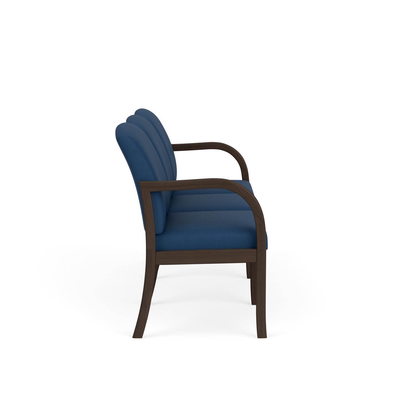 Weston Waiting Reception 3 Seat Tandem Seating Wood Frame No Center Arms