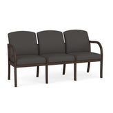 Weston Waiting Reception 3 Seat Tandem Seating Wood Frame No Center Arms