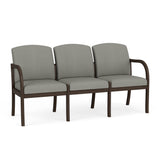 Weston Waiting Reception 3 Seat Tandem Seating Wood Frame No Center Arms