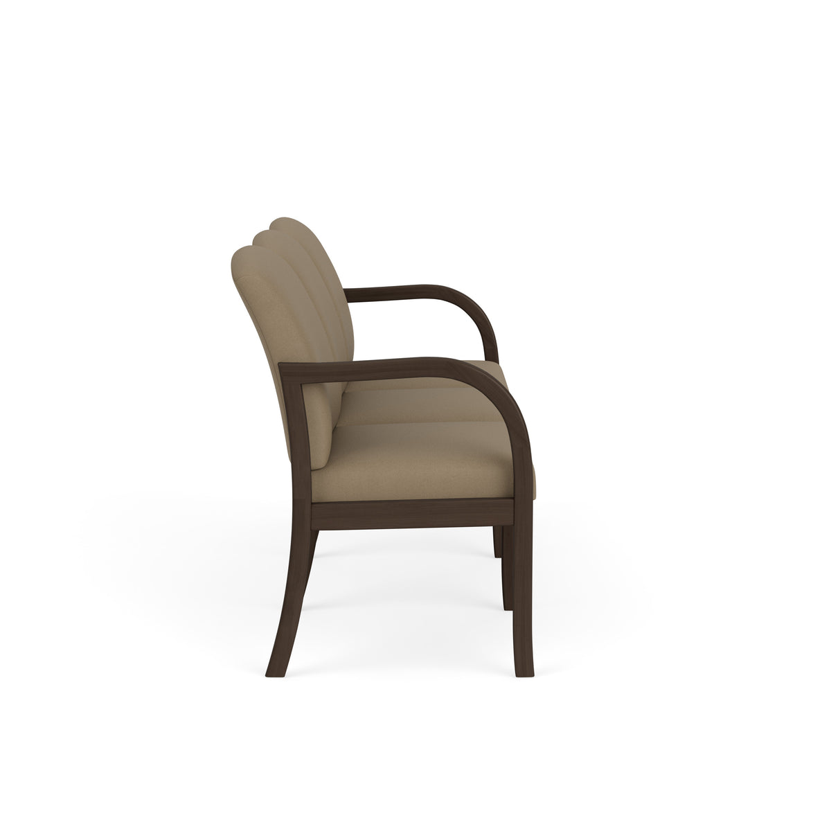 Weston Waiting Reception 3 Seat Tandem Seating Wood Frame No Center Arms