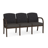 Weston Waiting Reception 3 Seat Tandem Seating Wood Frame No Center Arms