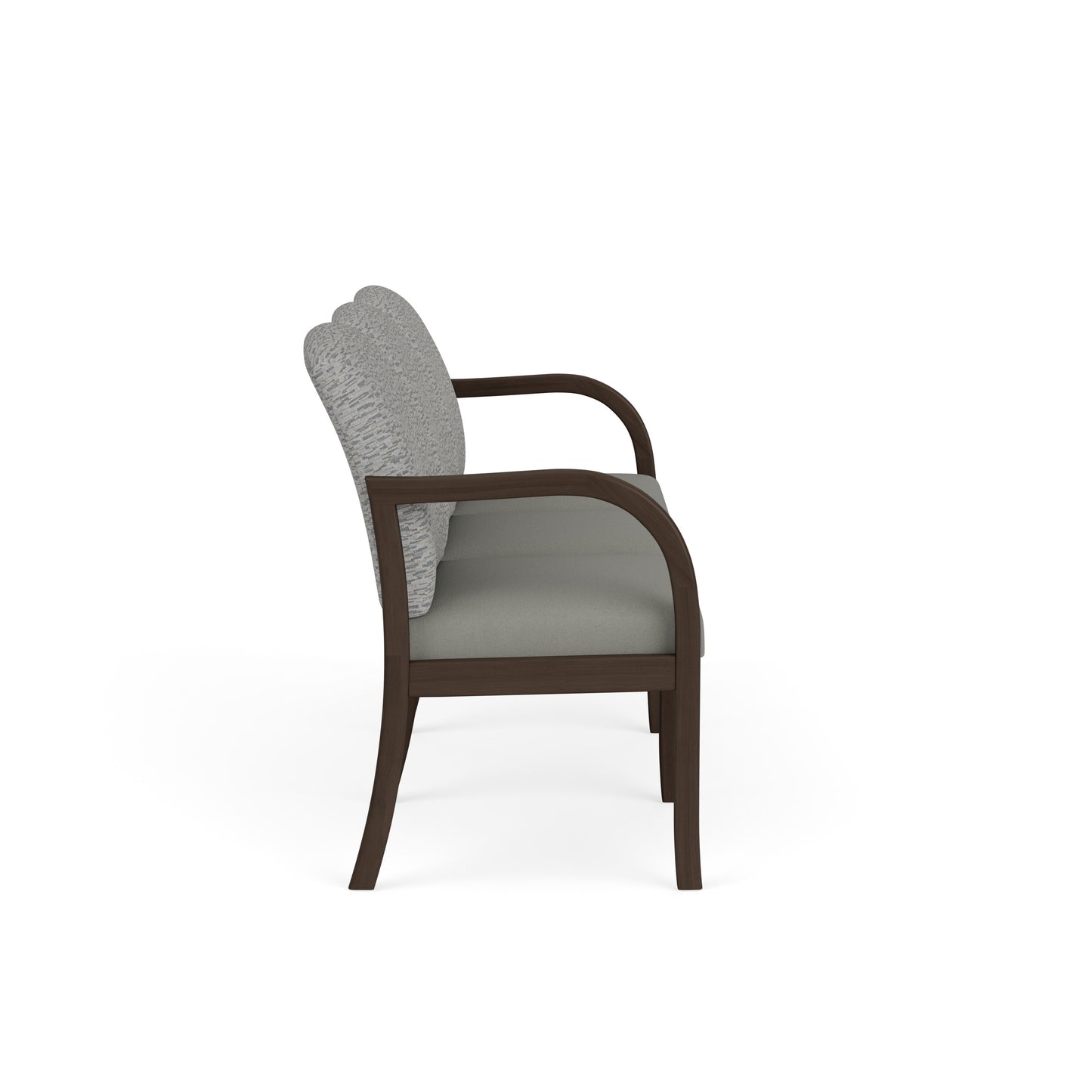 Weston Waiting Reception 3 Seat Tandem Seating Wood Frame No Center Arms