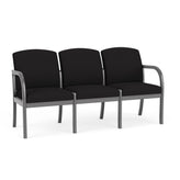 Weston Waiting Reception 3 Seat Tandem Seating Wood Frame No Center Arms