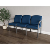 Weston Waiting Reception 3 Seat Tandem Seating Wood Frame No Center Arms