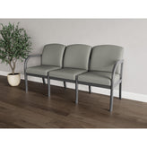 Weston Waiting Reception 3 Seat Tandem Seating Wood Frame No Center Arms