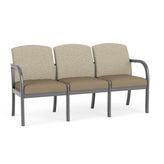 Weston Waiting Reception 3 Seat Tandem Seating Wood Frame No Center Arms
