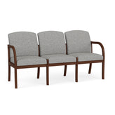 Weston Waiting Reception 3 Seat Tandem Seating Wood Frame No Center Arms