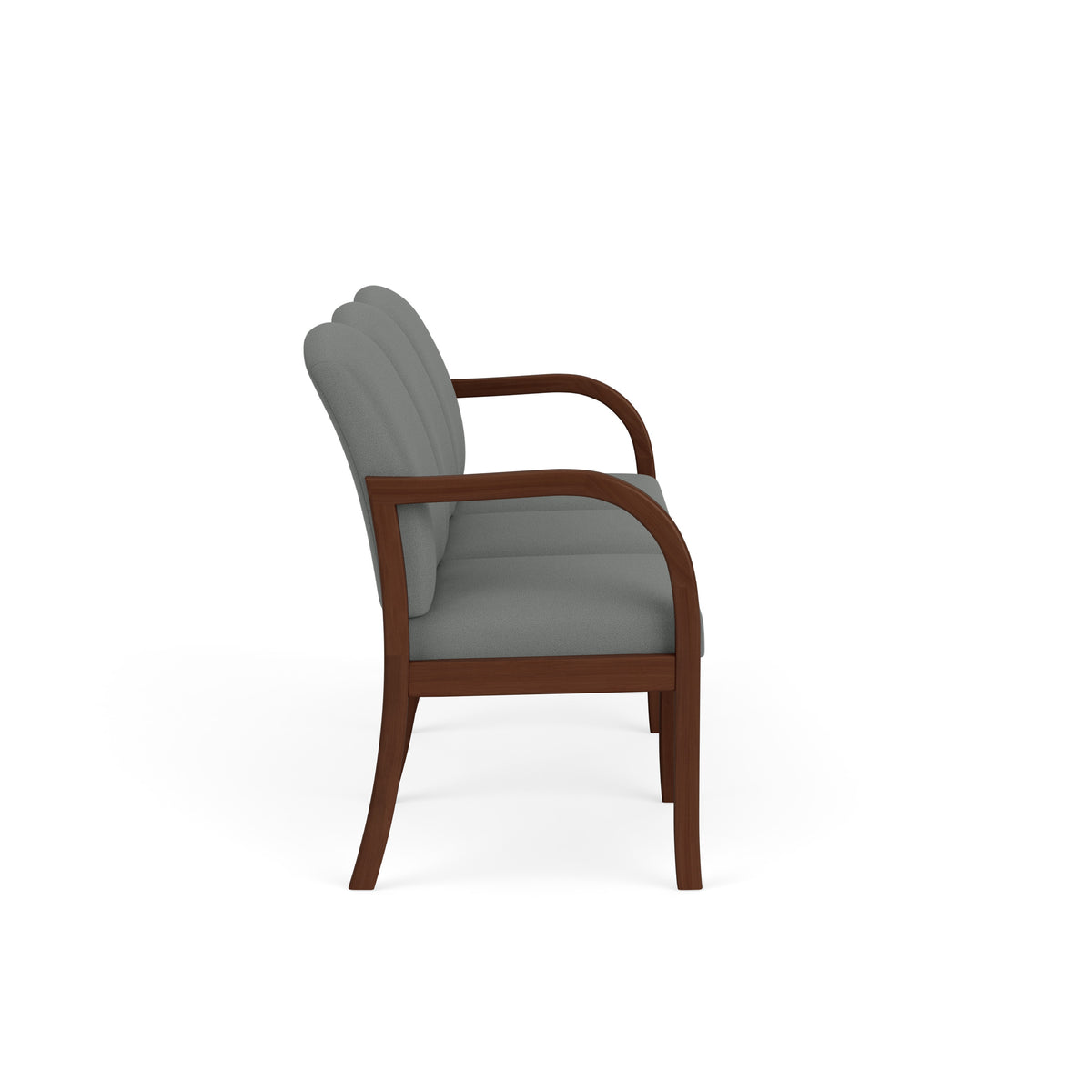 Weston Waiting Reception 3 Seat Tandem Seating Wood Frame No Center Arms