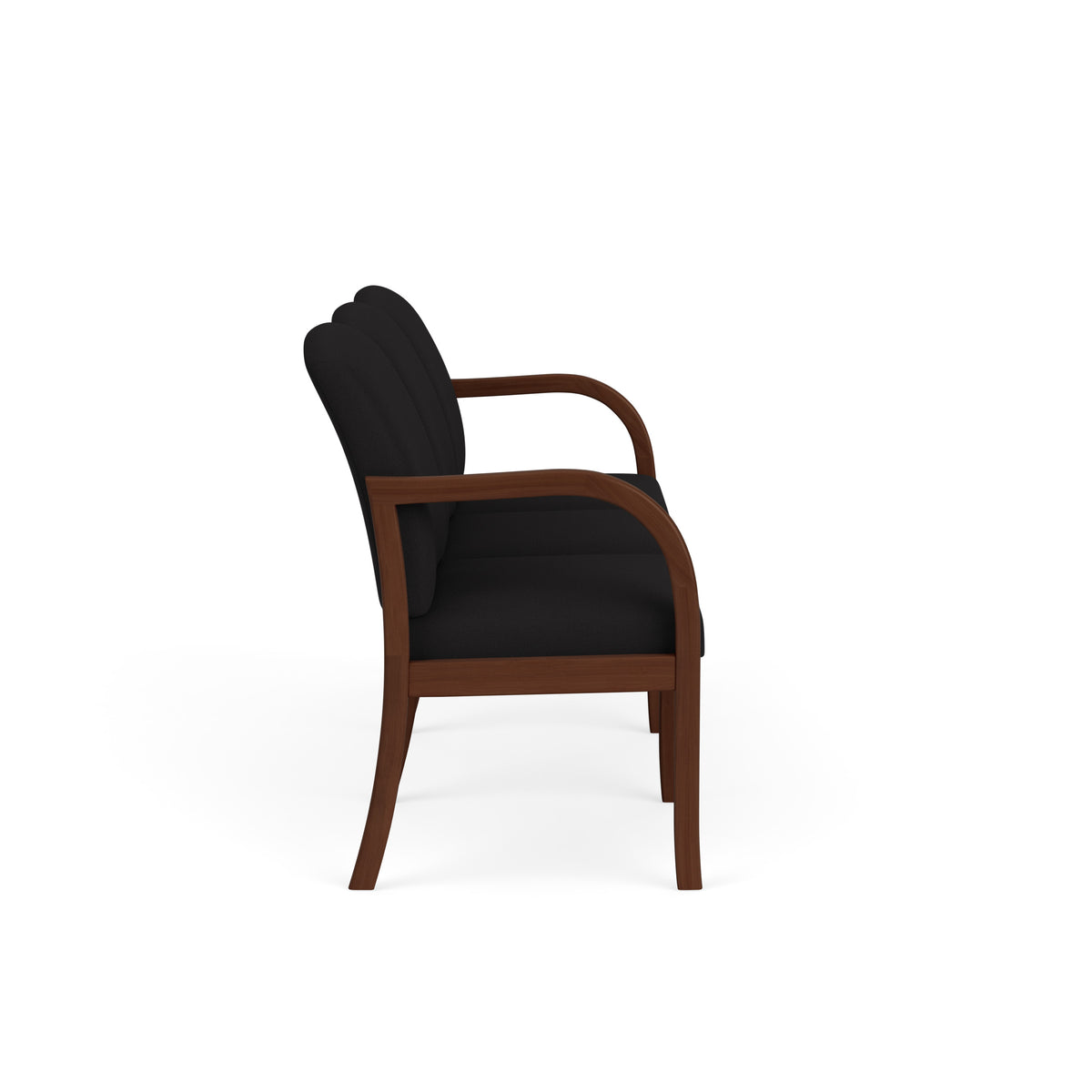 Weston Waiting Reception 3 Seat Tandem Seating Wood Frame No Center Arms