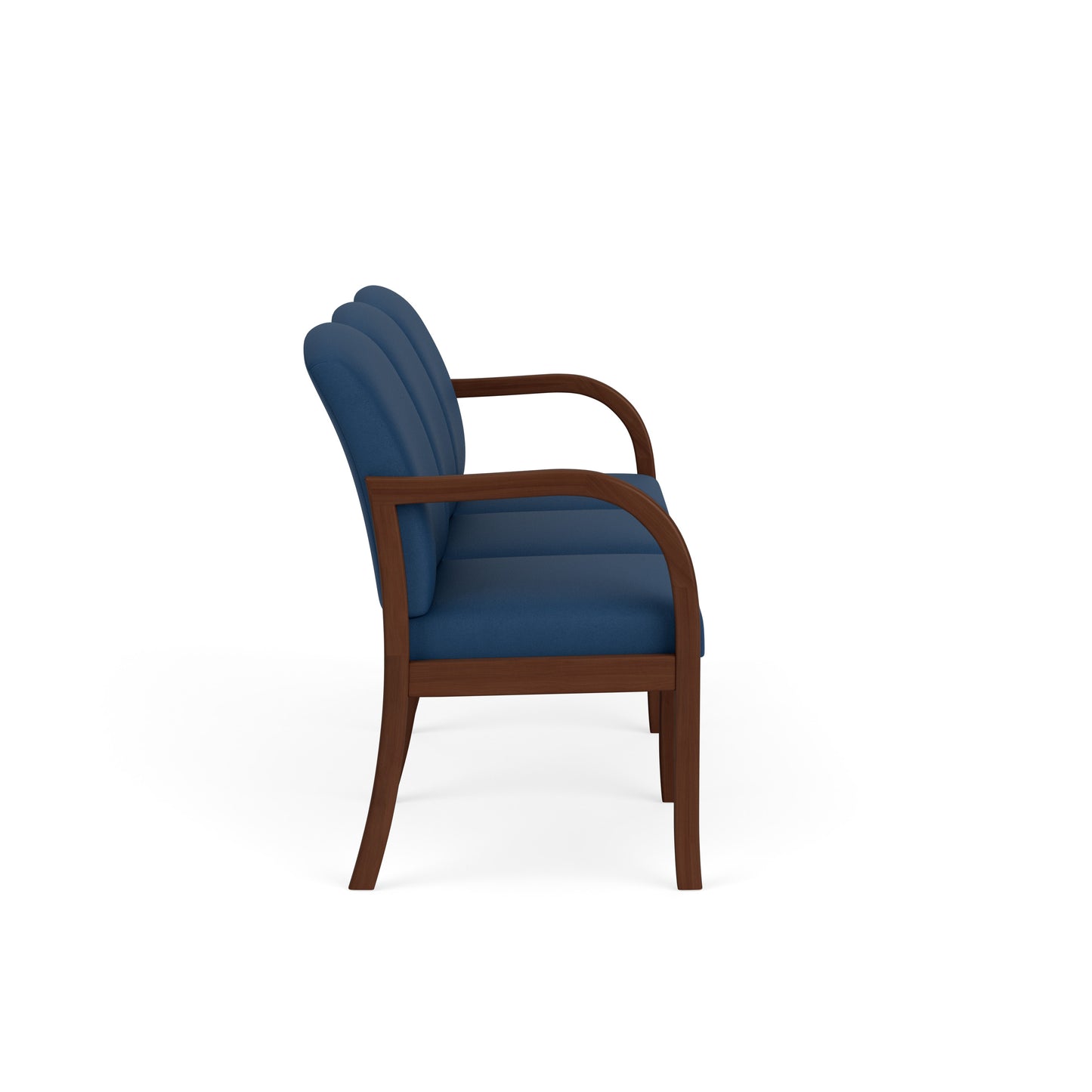 Weston Waiting Reception 3 Seat Tandem Seating Wood Frame No Center Arms