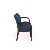 Weston Waiting Reception 3 Seat Tandem Seating Wood Frame No Center Arms
