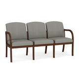 Weston Waiting Reception 3 Seat Tandem Seating Wood Frame No Center Arms