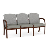 Weston Waiting Reception 3 Seat Tandem Seating Wood Frame No Center Arms