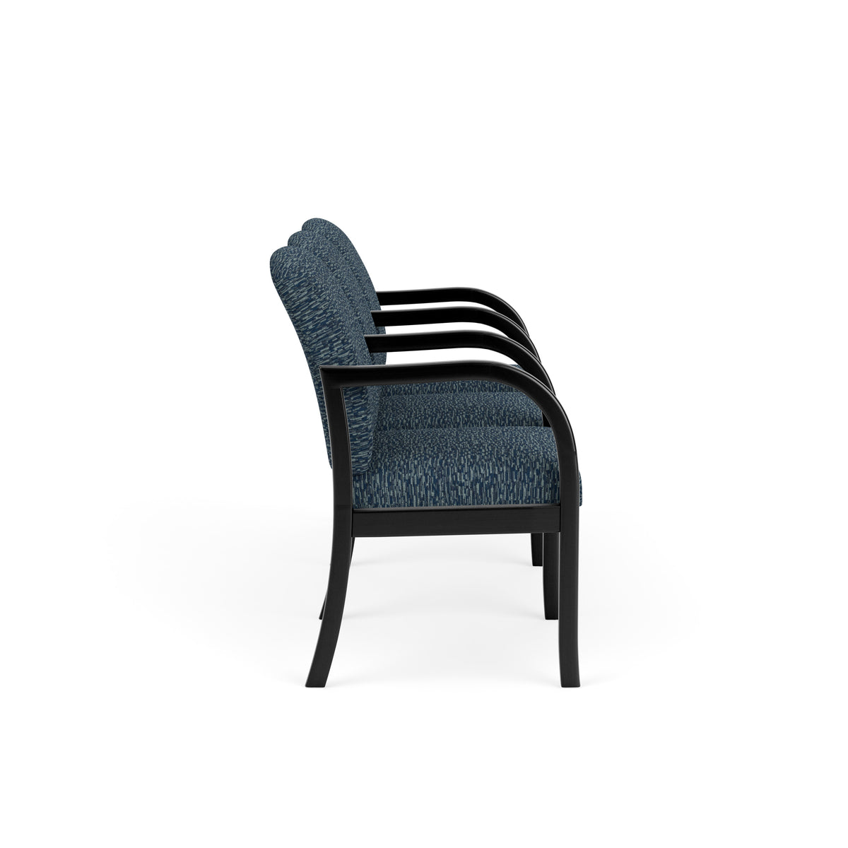 Weston Waiting Reception 3 Seat Tandem Seating Wood Frame