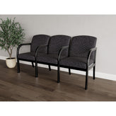 Weston Waiting Reception 3 Seat Tandem Seating Wood Frame