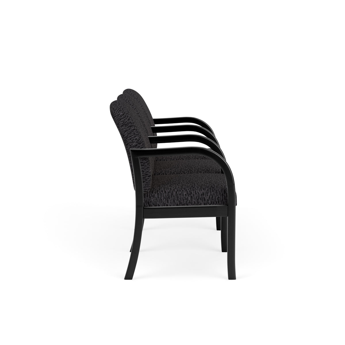 Weston Waiting Reception 3 Seat Tandem Seating Wood Frame