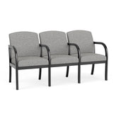 Weston Waiting Reception 3 Seat Tandem Seating Wood Frame