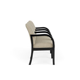 Weston Waiting Reception 3 Seat Tandem Seating Wood Frame