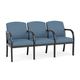 Weston Waiting Reception 3 Seat Tandem Seating Wood Frame