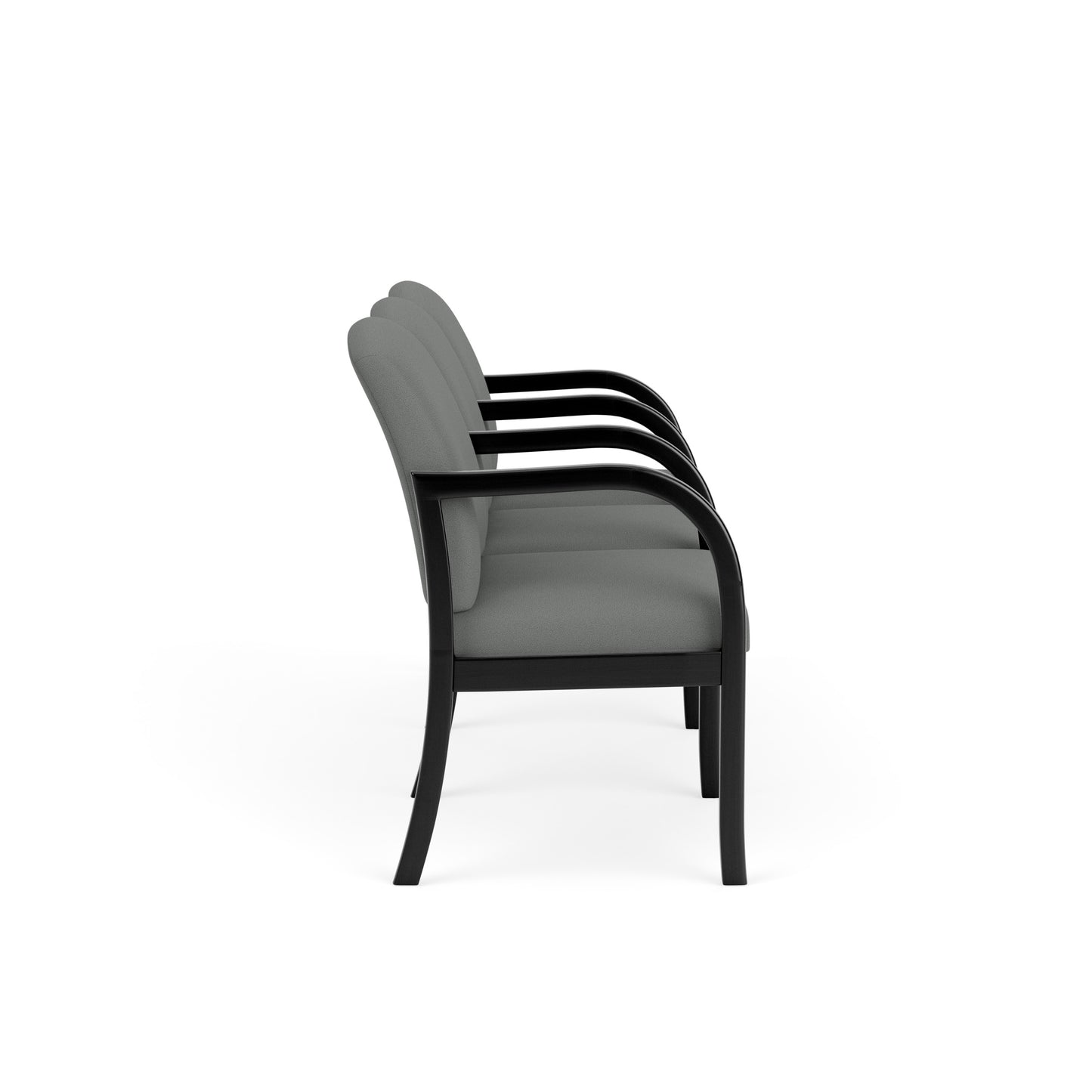Weston Waiting Reception 3 Seat Tandem Seating Wood Frame