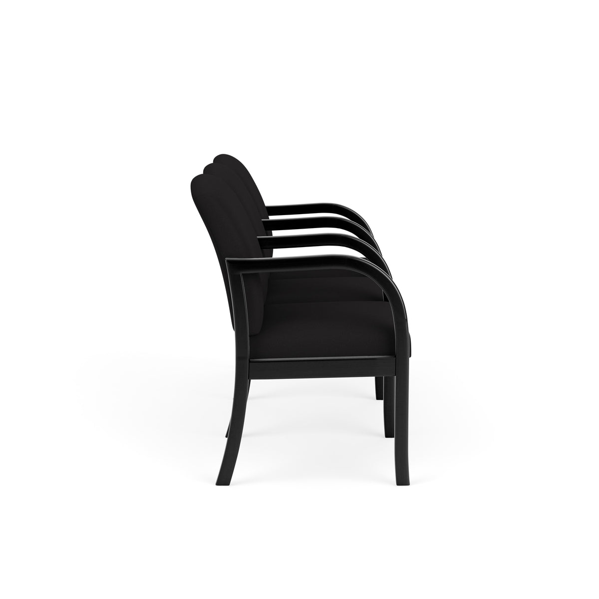 Weston Waiting Reception 3 Seat Tandem Seating Wood Frame