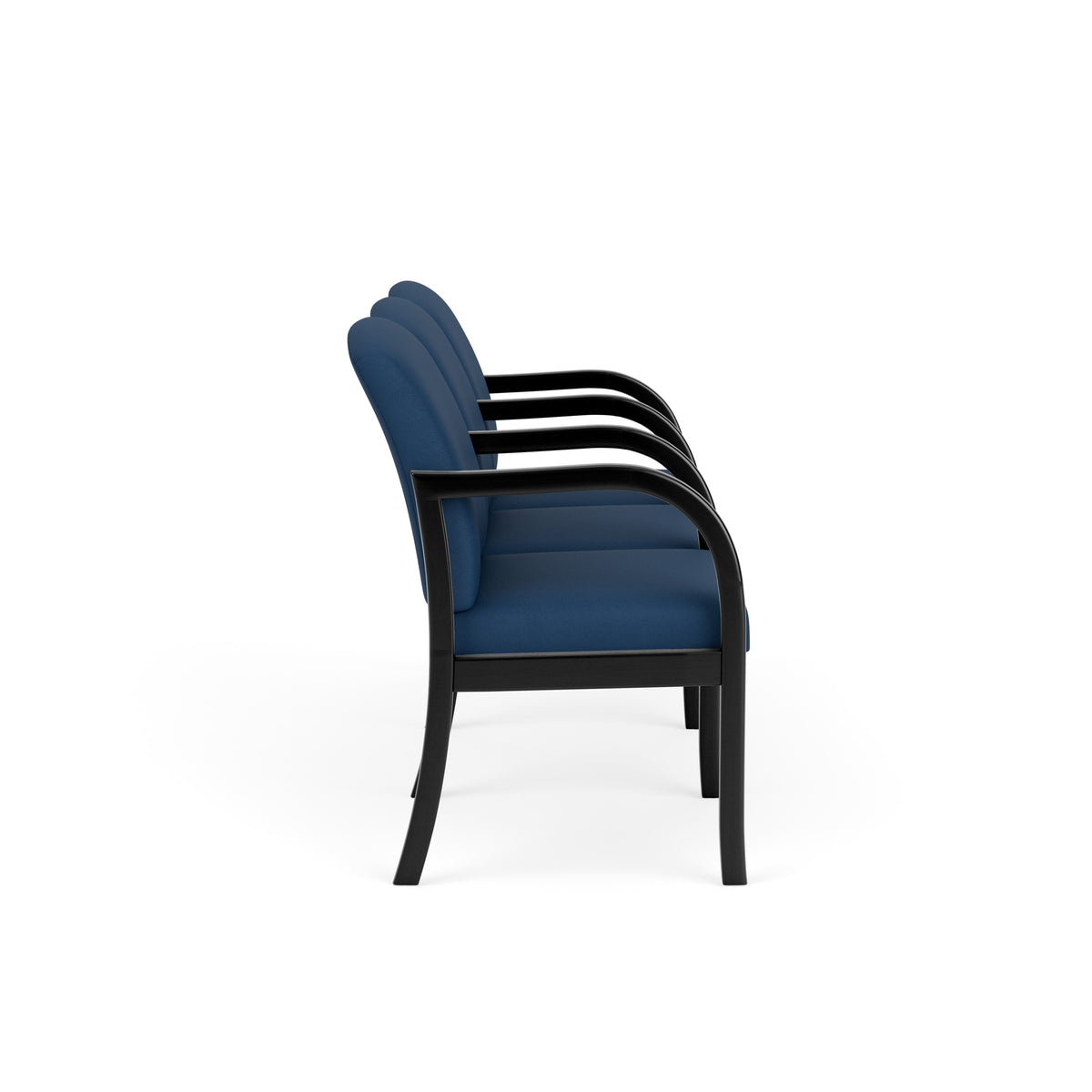Weston Waiting Reception 3 Seat Tandem Seating Wood Frame
