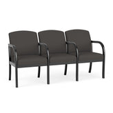 Weston Waiting Reception 3 Seat Tandem Seating Wood Frame