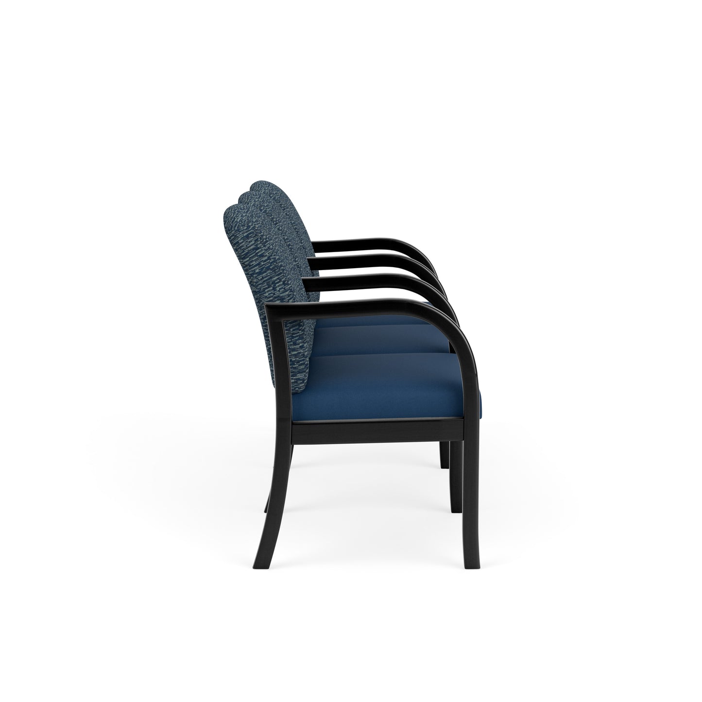 Weston Waiting Reception 3 Seat Tandem Seating Wood Frame