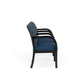 Weston Waiting Reception 3 Seat Tandem Seating Wood Frame