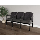 Weston Waiting Reception 3 Seat Tandem Seating Wood Frame