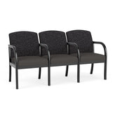 Weston Waiting Reception 3 Seat Tandem Seating Wood Frame