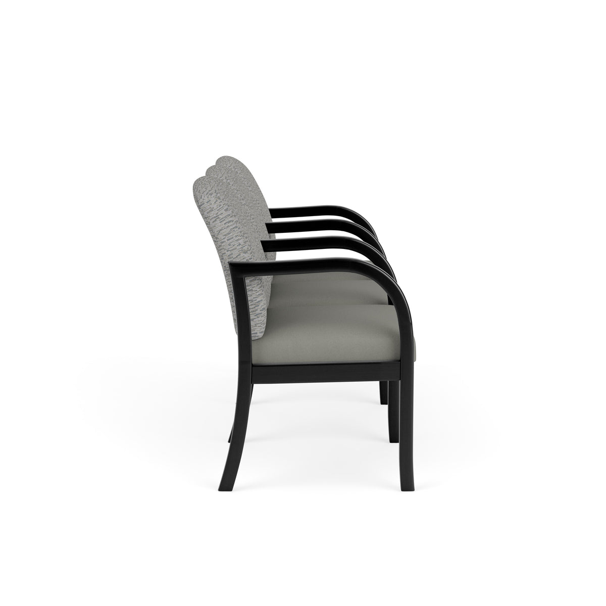 Weston Waiting Reception 3 Seat Tandem Seating Wood Frame