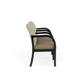 Weston Waiting Reception 3 Seat Tandem Seating Wood Frame