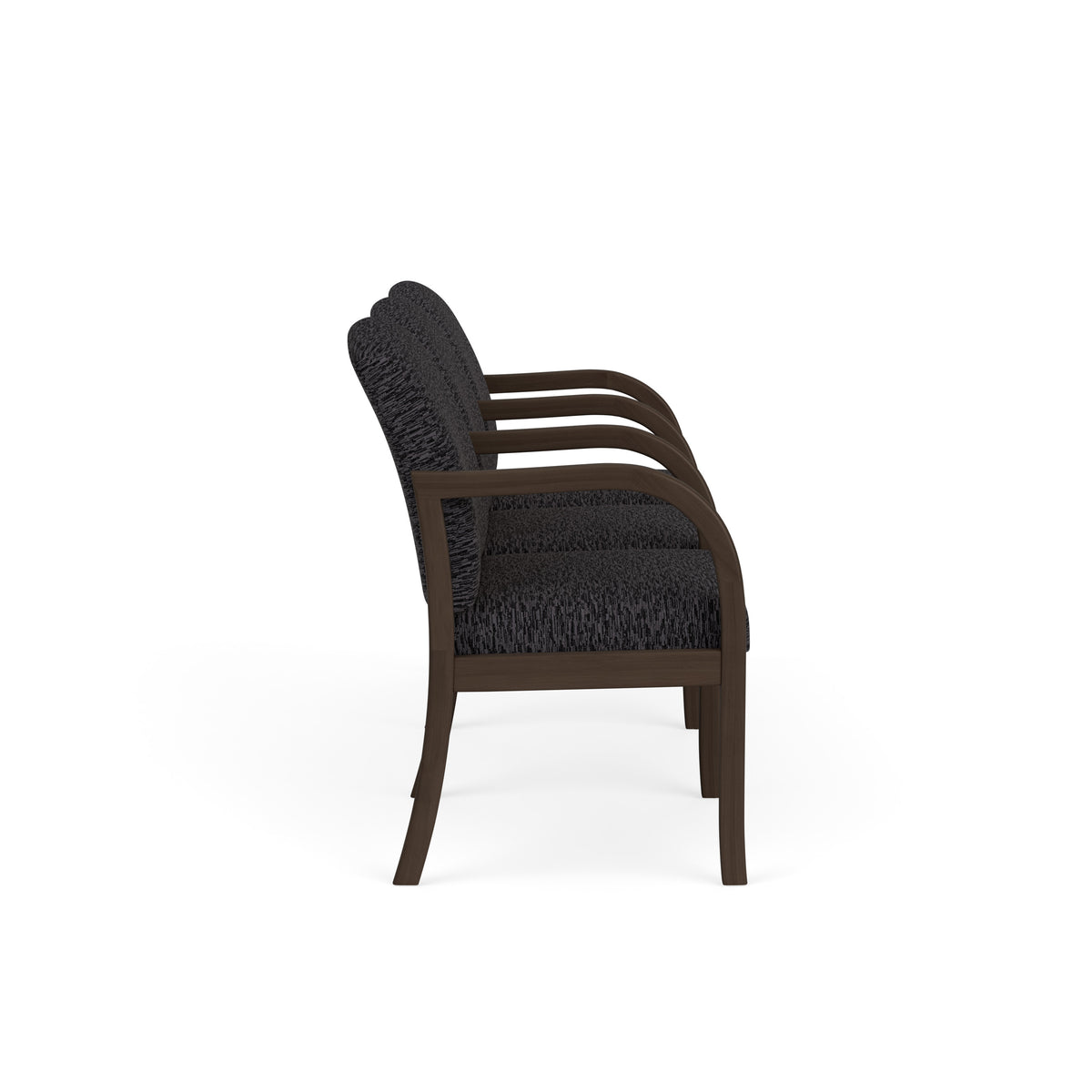 Weston Waiting Reception 3 Seat Tandem Seating Wood Frame