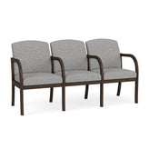 Weston Waiting Reception 3 Seat Tandem Seating Wood Frame