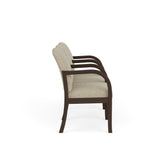 Weston Waiting Reception 3 Seat Tandem Seating Wood Frame